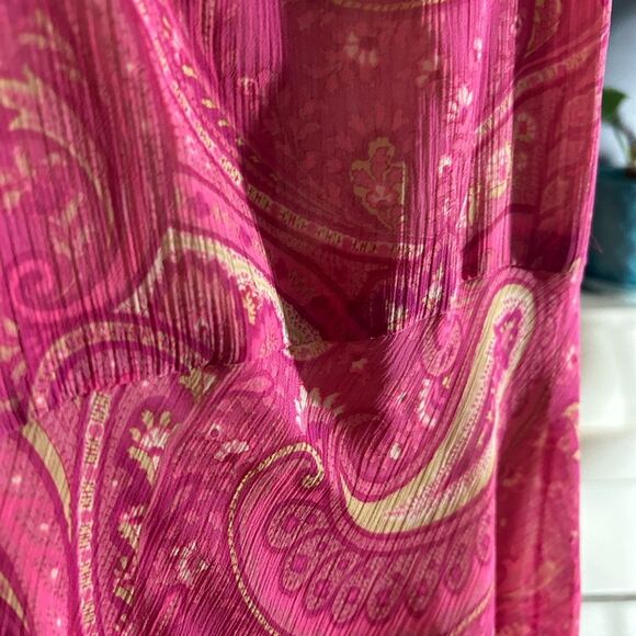 Jacob Pink Y2K Paisley Midi Dress 9/10 - Picture 16 of 16